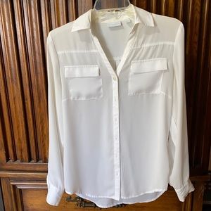 New York & Company - Size Small - Button down blouse - white